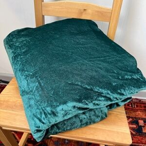 West Elm Emerald Green Velvet Duvet Cover King